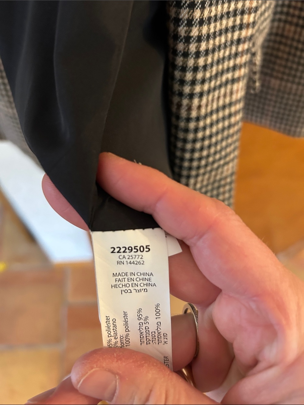 Black Tape_ Oversized Houndstooth Double-Breasted Blazer, Medium - Picture 8 of 9